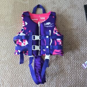Gogokids Kids Swim Vest S Pink Purple Float Jacket 50N Buoyancy Aid